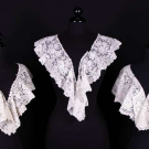 THREE FINE MIXED LACE BERTHA COLLARS, 1890s