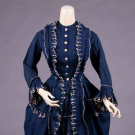 POLONAISE WALKING DRESS, 1870s