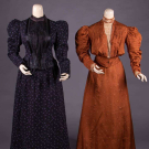 TWO SILK DAY DRESSES, 1892-1905