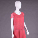 SALMON PINK HAND BEADED PARTY DRESS, 1920s