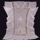 BED COVERING &amp; MATCHING PILLOW COVERING, EARLY 20TH C