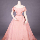 ROSE PINK DINNER GOWN, c. 1868