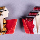SEVEN LEA STEIN BROOCHES, PARIS