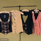 4 LADIES' DESIGNER VESTS, LATE 20th C