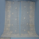 4 TAMBOUR LACE CURTAIN PANELS, c. 1910
