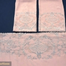 SILK APPENZELL EMBROIDERED SHEET SET, 1930S