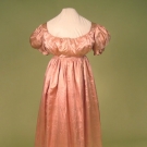 PINK SATIN GOWN, PHILA, 1790-1810