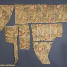 5 WOVEN SILK FRAGMENTS, 1740s
