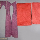 2 SILK DAMASK FRAGMENTS, 16th-17th C