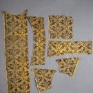 6 SILK CHASUBLE FRAGMENTS, 16th-17th C