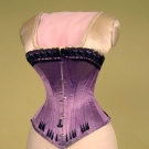 DEADSTOCK PURPLE SILK CORSET, 1890s