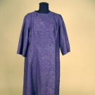 FORTUNY-STYLE FABRIC EVENING COAT, 1950s