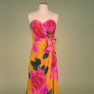 SCASSI SILK CHIFFON EVENING GOWN, LATE 1960s
