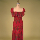 YSL RIVE GAUCHE CHIFFON EVENING GOWN, 1970s