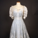 EMBROIDERED LACE TEA GOWN, c. 1905
