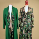 PRINTED DAY DRESS &amp; COAT SET, EARLY 1930s