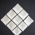 12 APPENZEL ORGANDY LINEN NAPKINS, c. 1900