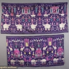 2 PURPLE SILK IKAT PANELS, CAMBODIA, 20th C