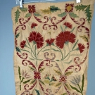 CREWEL EMBROIDERED PANEL, FRANCE, 18th C