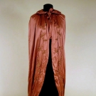 TRAINED &amp; EMBROIDERED SILK EVENING CAPE 1930s