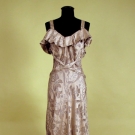 BROCADE &amp; LAME EVENING GOWN, 1930s