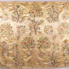EMBROIDERED SILK BED COVERING, EARLY-MID 18TH C