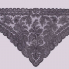 TRIANGULAR CHANTILLY LACE SHAWL, 1850-1860s