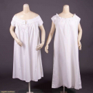 TWO COTTON EMBROIDERED CHEMISE, 1850-1860s