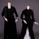 ONE ENSEMBLE &amp; ONE BLACK VELVET BODICE, c. 1880 &amp; 1910s