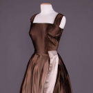 OMBRÉ SILK SATIN EVENING GOWN, STOCKHOLM, 1950s