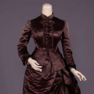 WORTH LABELED DAY DRESS, c. 1879
