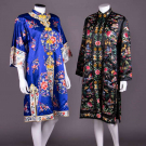 TWO EMBROIDERED EXPORT ROBES, 1940-1950s