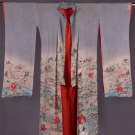 DYED, PAINTED &amp; EMBROIDERED FURISODE, JAPAN, 19TH C