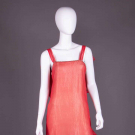 SCARLET GEORGETTE EVENING GOWN, c. 1930