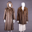RACCOON &amp; FISHER CAT FUR COAT, NEW YORK, c. 1973 &amp; 1977