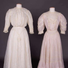 TWO COTTON LAWN TEA DRESSES, c. 1908