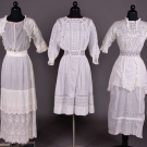 THREE EMBROIDERED TEA DRESSES, 1910s
