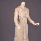 HAND EMBROIDERED TEA GOWN, c. 1912