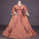FOUR PIECE PROMENADE DRESS, c. 1868