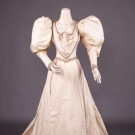 PEARL EMBELLISHED WEDDING DRESS, c. 1895