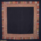 EMBROIDERED &amp; WOVEN FOLD OVER KASHMIR SHAWL, 1840s