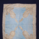 METALLIC &amp; SILK THREAD EMBROIDERED PANEL, MID 19TH C