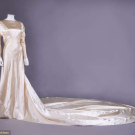 SILK SATIN WEDDING GOWN, c. 1935
