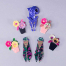 SEVEN LEA STEIN BROOCHES, PARIS