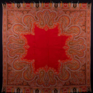 JACQUARD WOVEN PAISLEY SHAWL, LATE 1850s