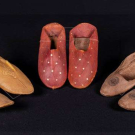 THREE PAIR DORIS DUKE LEATHER SLIPPERS, 20TH C