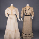 TWO SILK DAY DRESSES, c. 1906