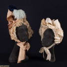 TWO SILK LADIES BONNETS, 1880s