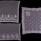 THREE NEEDLE RUN BONNET VEILS, 1820-1840s