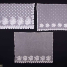 THREE NEEDLE RUN OR TAMBOUR EMBROIDERED BONNET VEILS, 1820-1830s